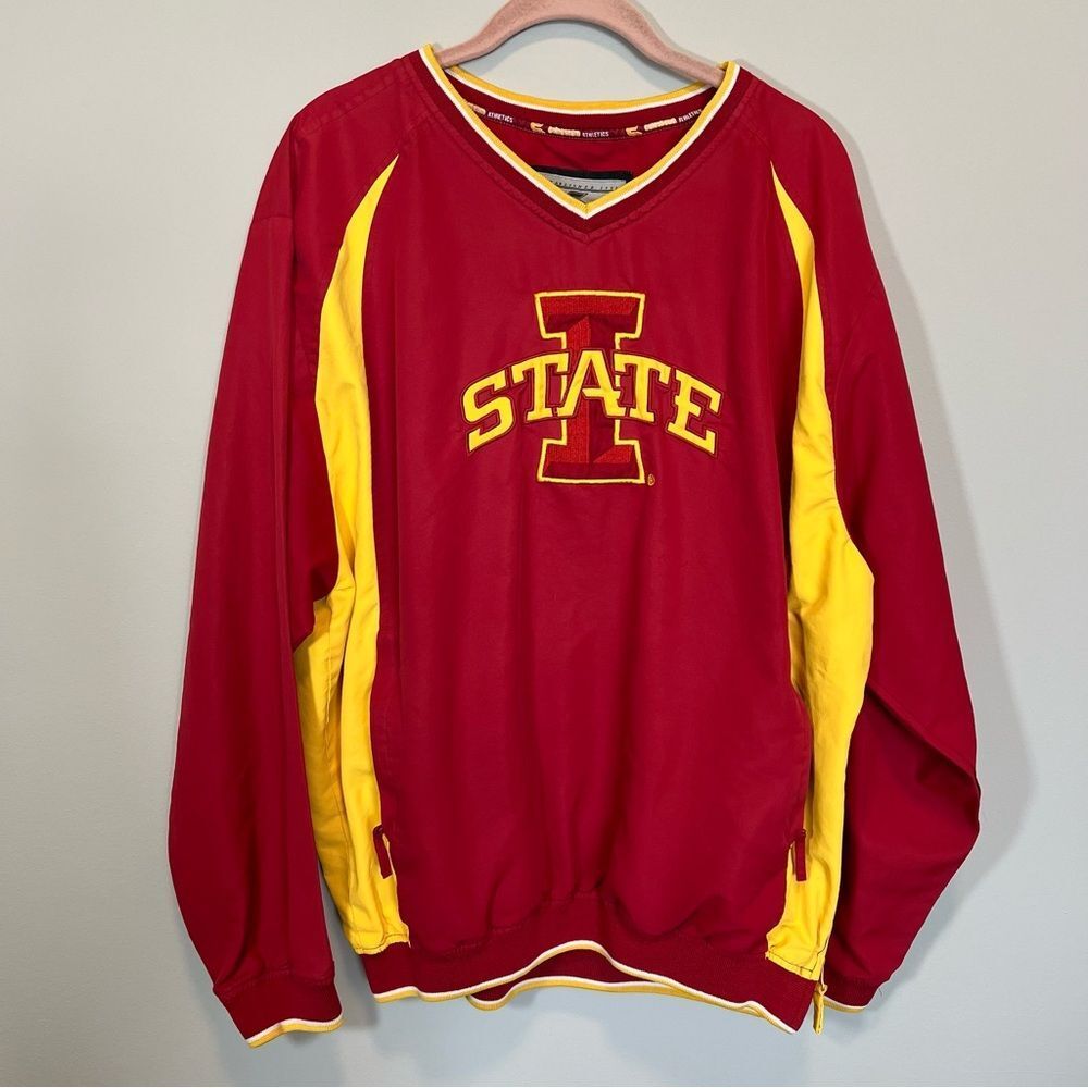 Colosseum Athletics Red Iowa State Pullover Windbreaker Jacket Large